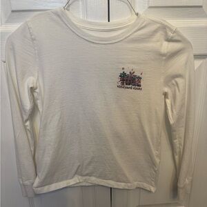 Vineyard Vines Kids Cream Long Sleeve Tee
